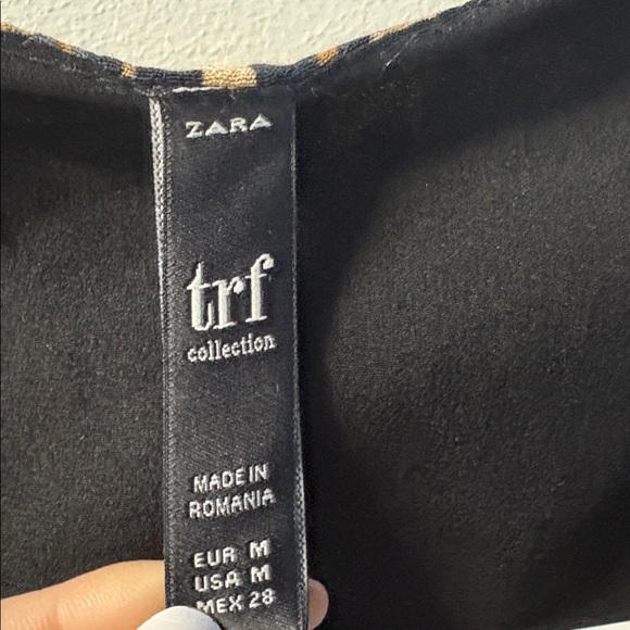 Zara TRF Cheetah Animal Print Dress Size Medium Lined - Picture 5 of 10